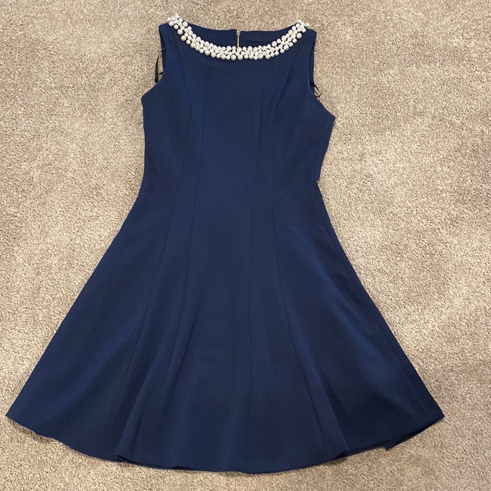 Karl Lagerfeld Blue Skater Dress